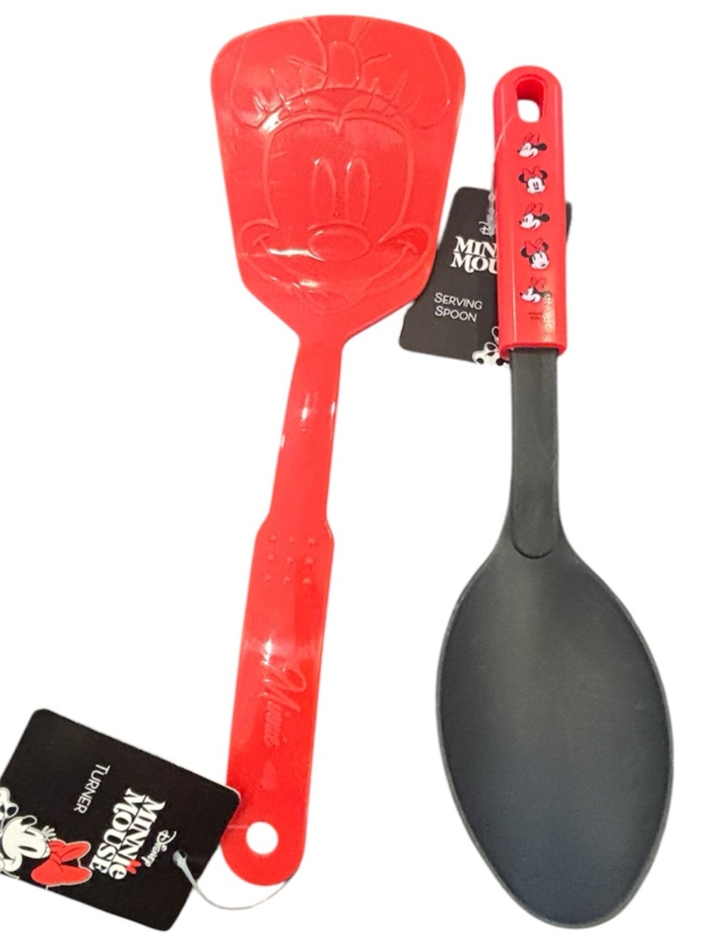 Disney Minnie Mouse Red & Black Silicone Turner and Serving Spoon